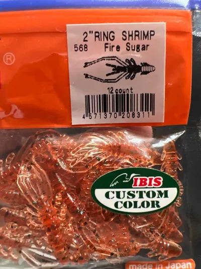 Reins ring shrimp 2” fire 🔥 sugar
