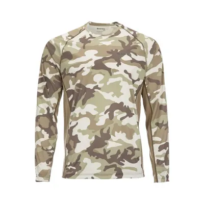 Футболка Simms SolarFlex Crewneck Prints Woodland Camo Sandbar