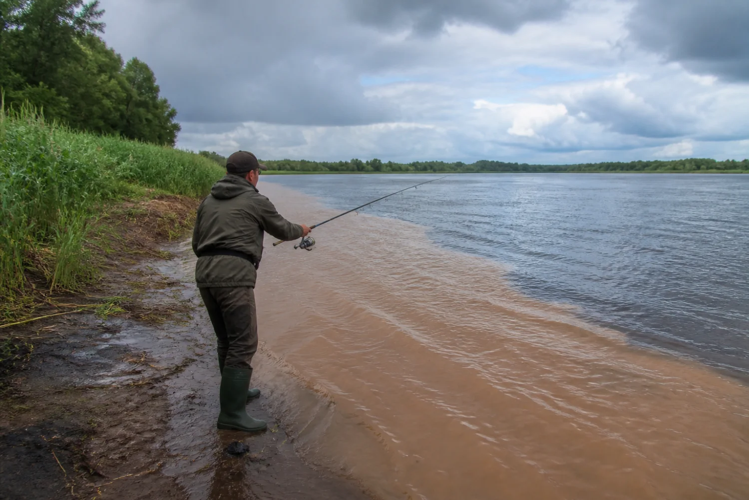 Спінінг після літньої зливи: як обловити межу каламутної води